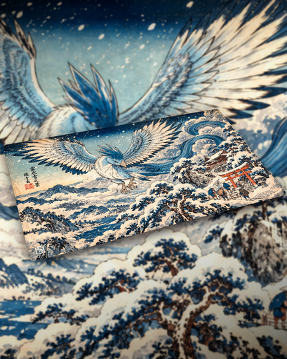 Playmat Articuno Leyendas Ancestrales II sobre mesa
