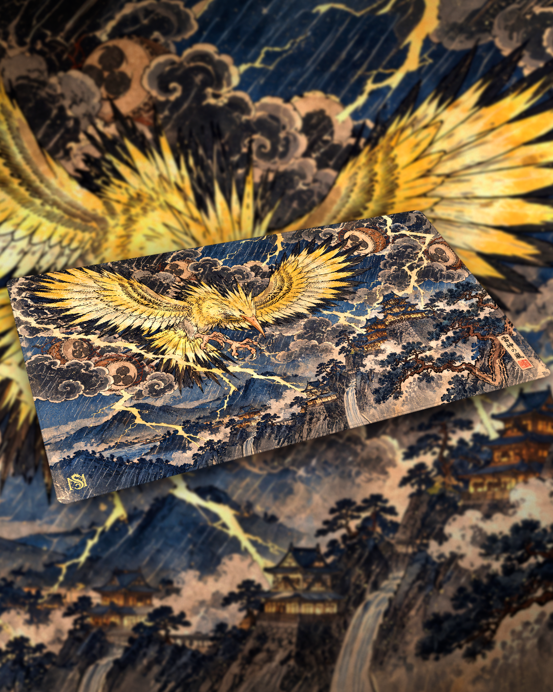 Playmat Zapdos Leyendas Ancestrales II sobre mesa