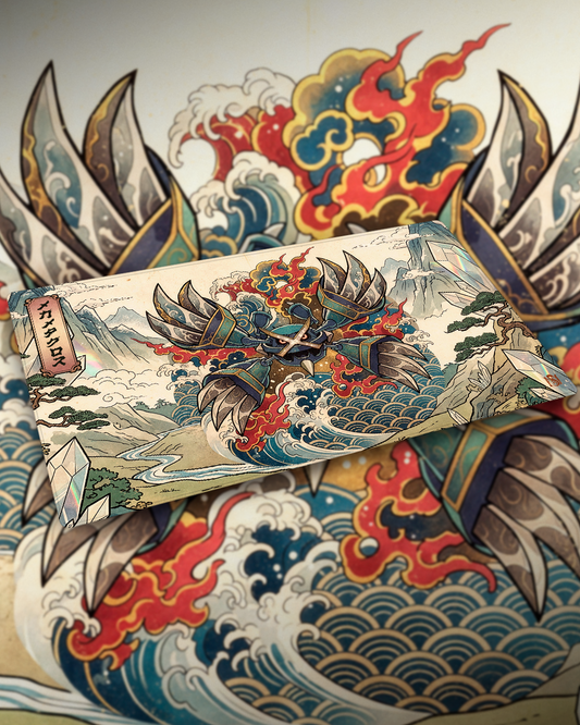 Playmat Mega Metagross Leyendas Ancestrales II sobre mesa