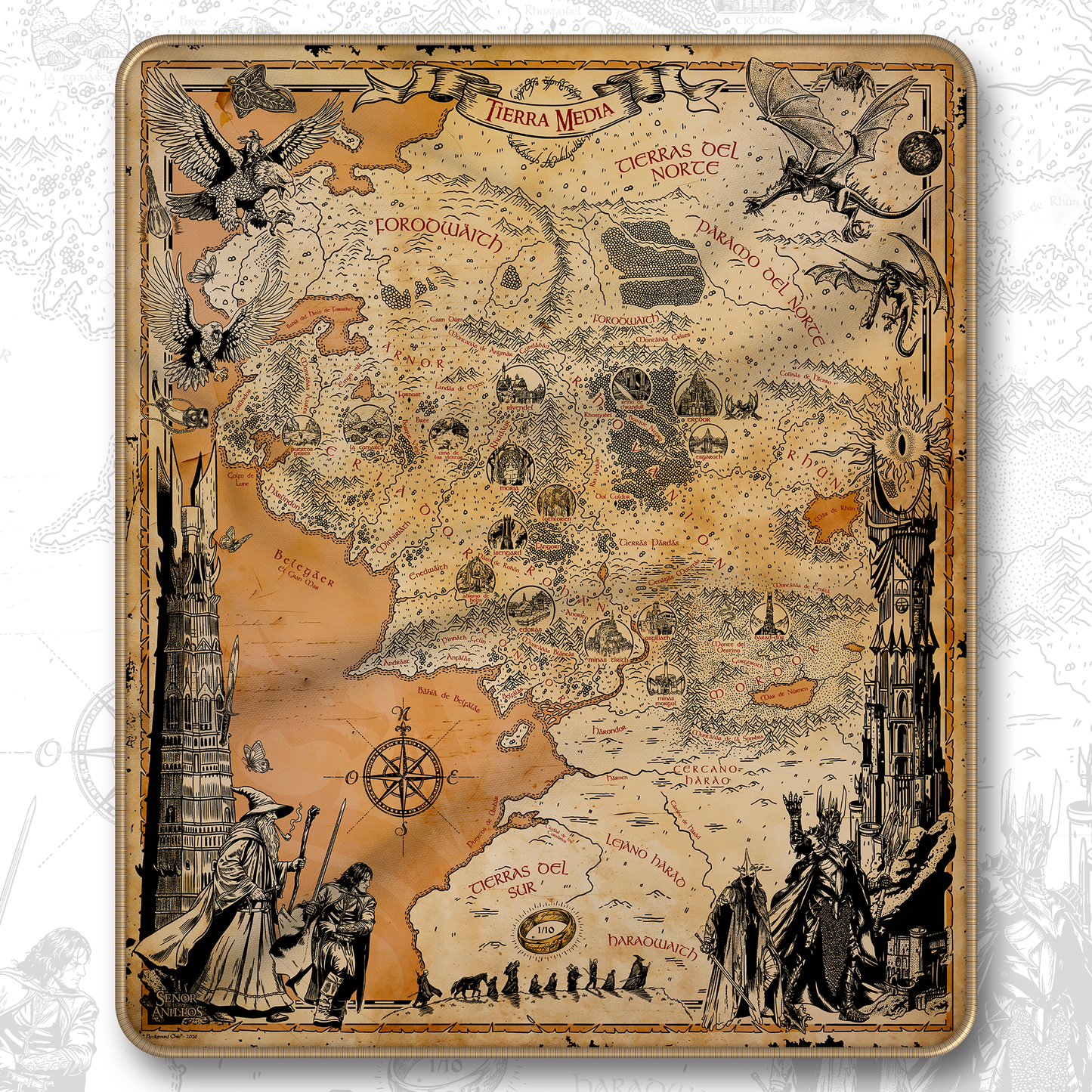 Spellground 25 Aniversario Señor de los Anillos mapa