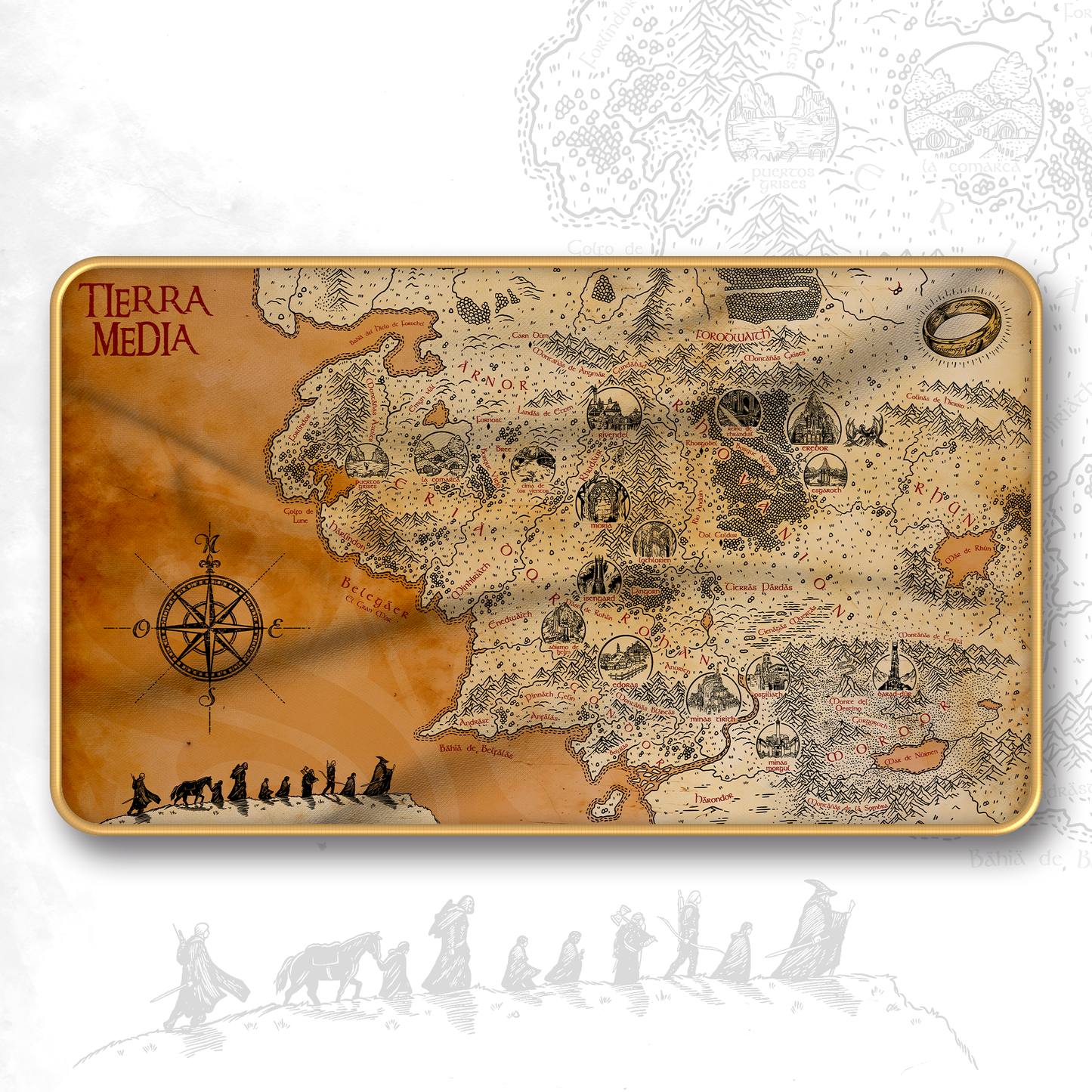 Spellground Simple 25 Aniversario Señor de los Anillos mapa