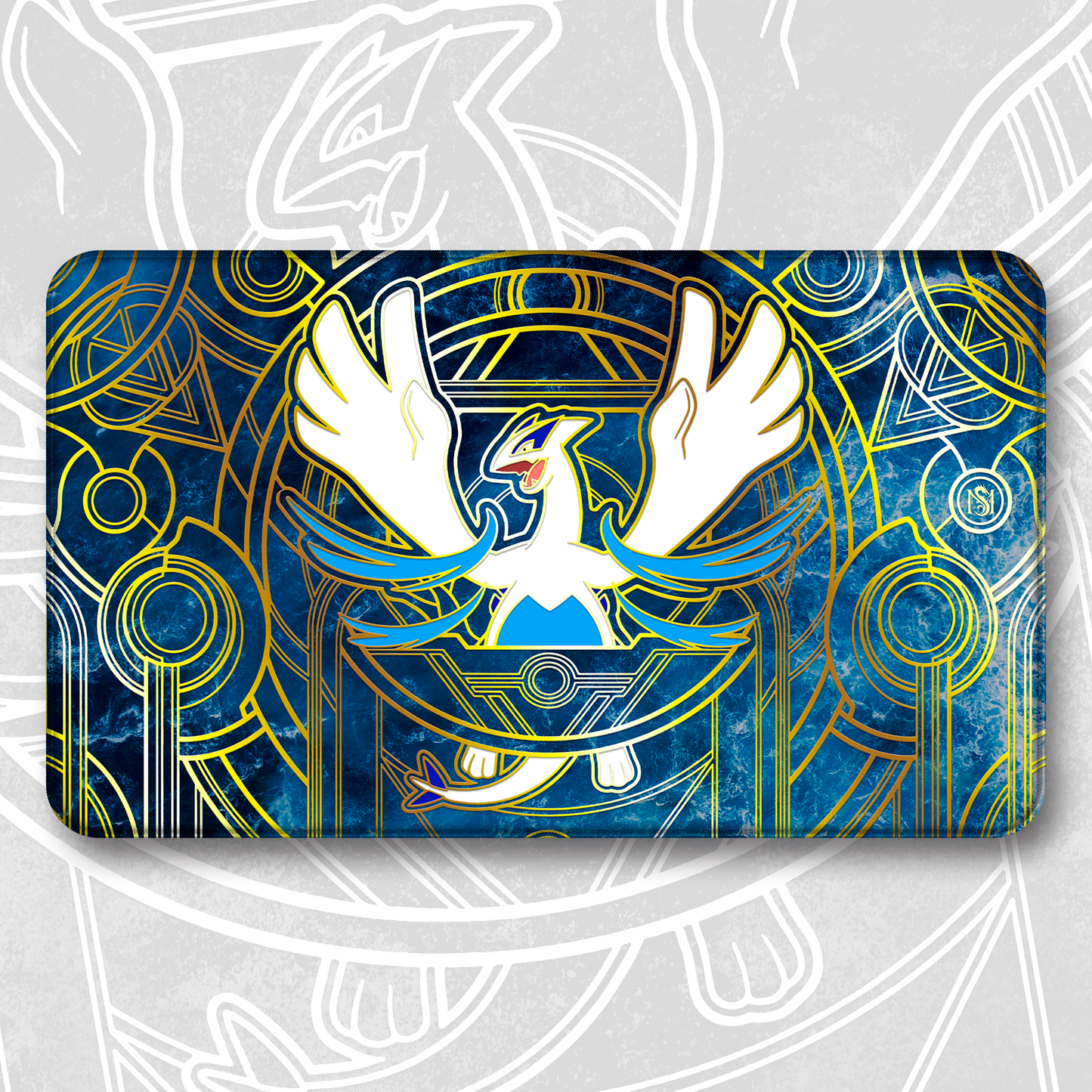 Playmat Lugia Blue Gold